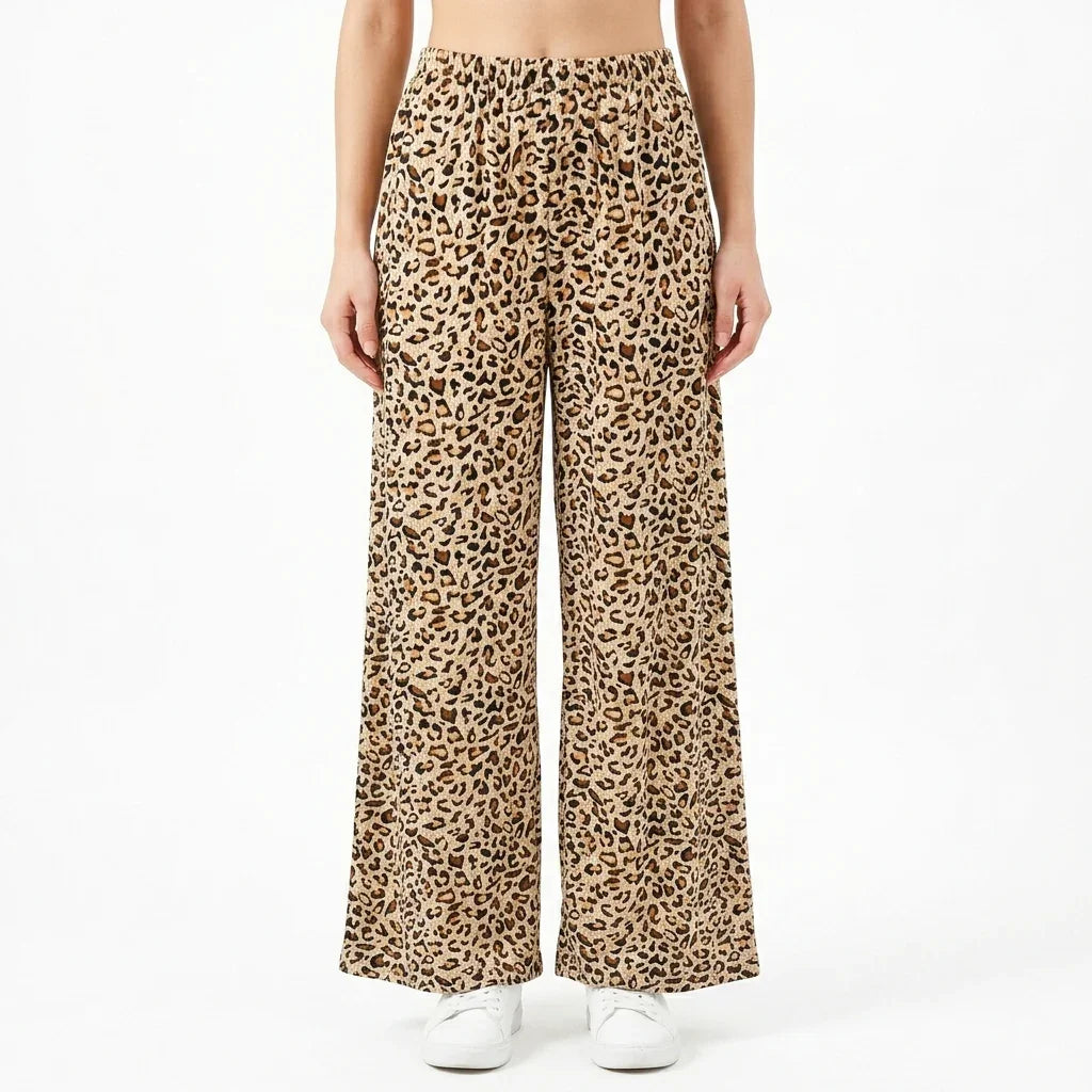 Women's Waisted Wide-Leg Palazzo Pants K-BP-1