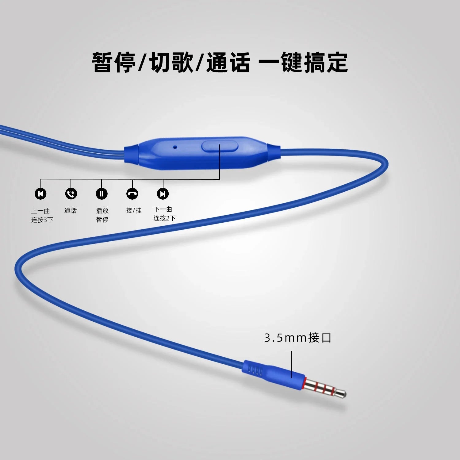 Kin Hight Sound Stereo Wired Headpset (Assorted Color) - K802