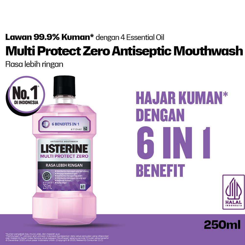 Listerine Multi Protect Zero Mouthwash - 250ml