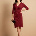 Women's Long Sleeve Crossover Dress
