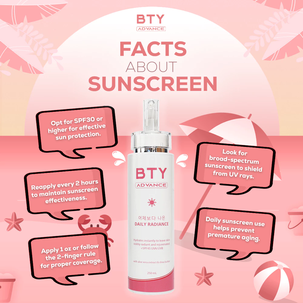 BTY Advance Daily Radiance Lotion SPF 45 For Face & Body - 250ml