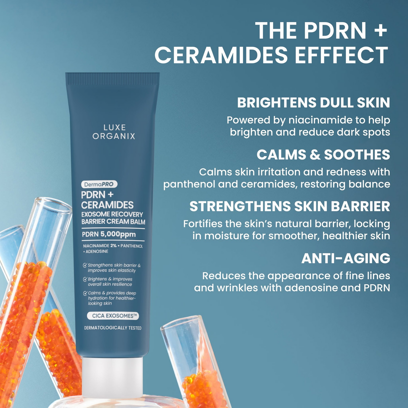 Luxe Organix PDRN + Ceramides Exosome Recovery Barrier Cream Balm - 30g