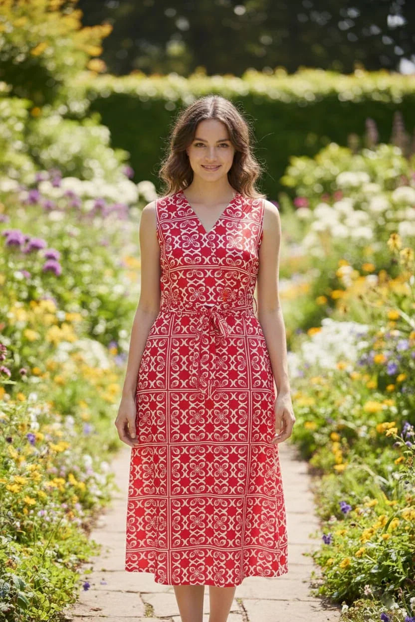 Women's Trendy Tropical Pattern Wrap Dress