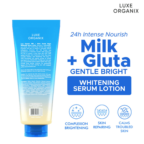 Luxe Organix Milk + Gluta Gentle Bright Serum Lotion - 350ml