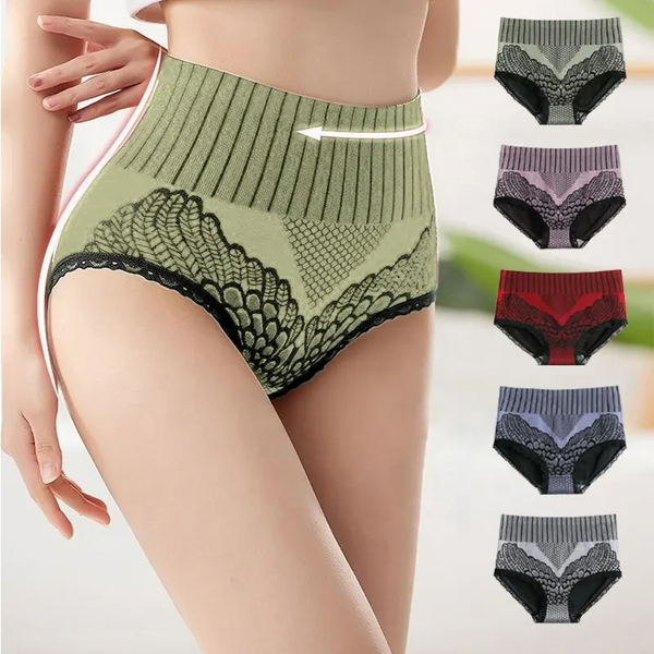 Women's Cotton High Waist Tummy Support Panties - LV389