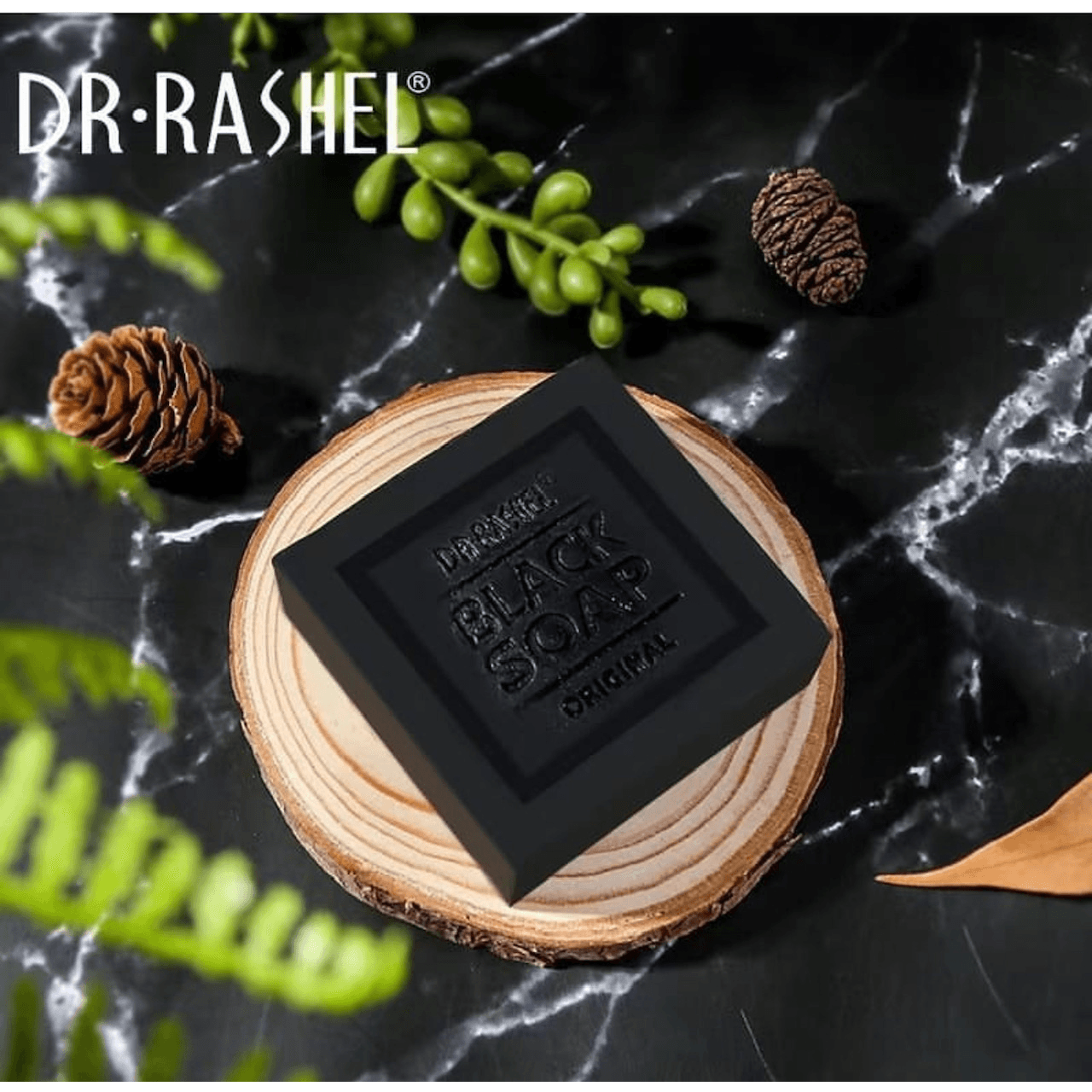 Dr.Rashel Black Soap Collagen & Charcoals Deep Cleansing - 100g