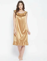 Silk Blend Satin Lace Nightgown Sleepwear