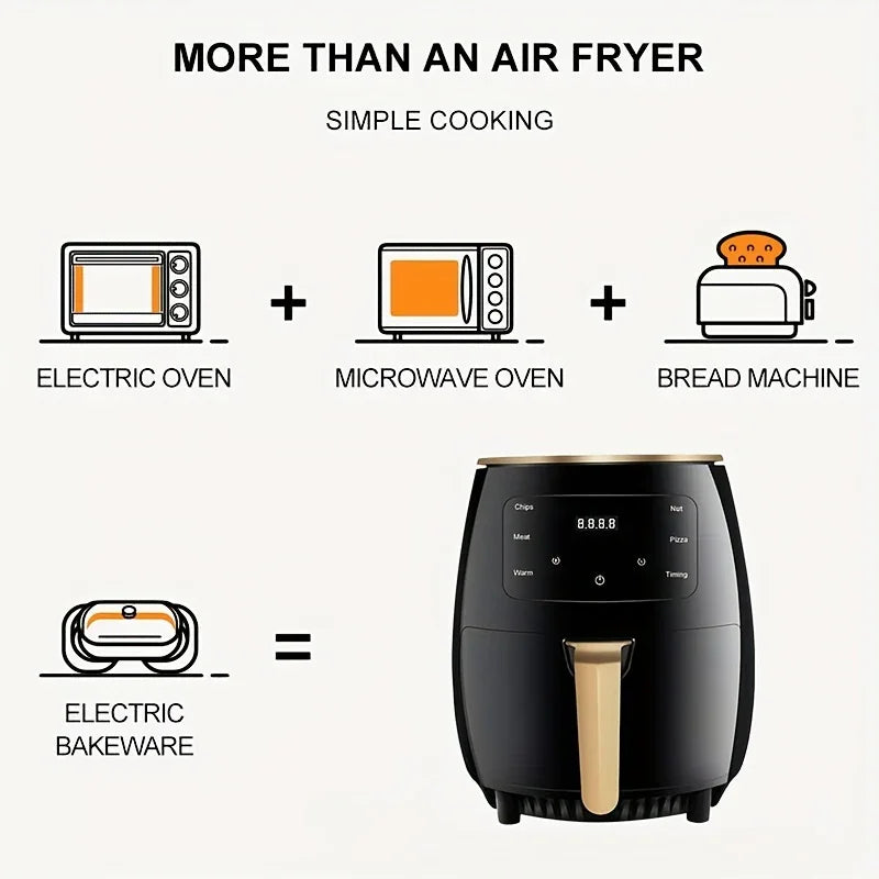 German Technology Extra Large Capacity Air Fryer 2400W 6L - 389