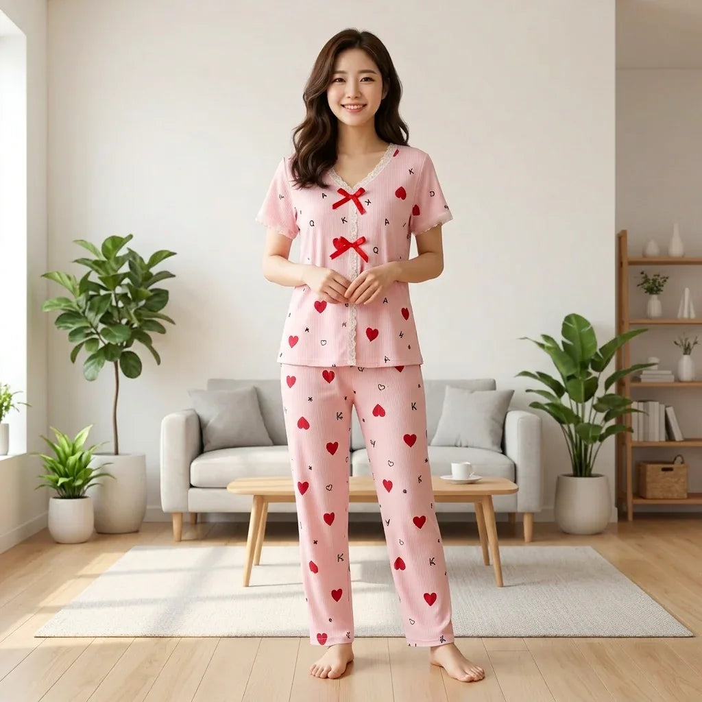 Premium Design Casual Pajama Set Night Suit