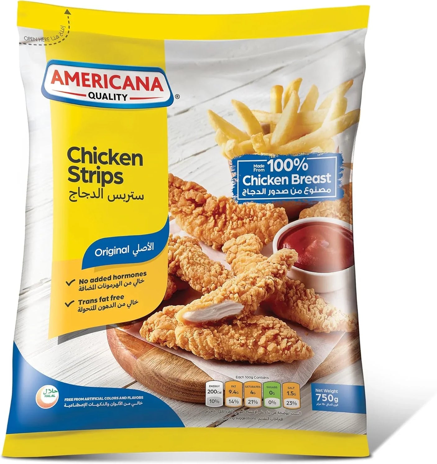 Americana Chicken Strips Original - 750g (Frozen)