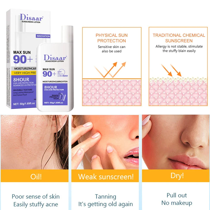 Disaar Moisturizing Sunscreen Lotion SPF 90+ - 50g