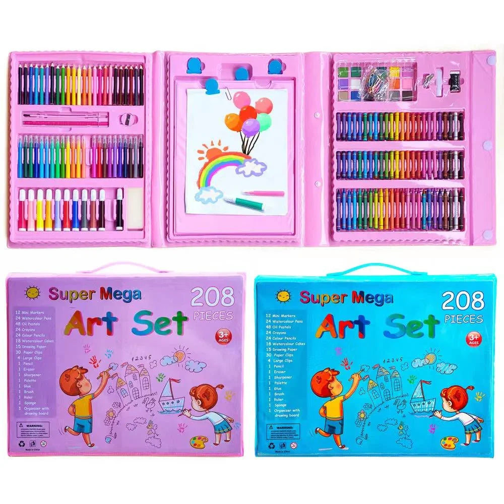Super Mega Kids Drawing Art Set - 208 Pieces
