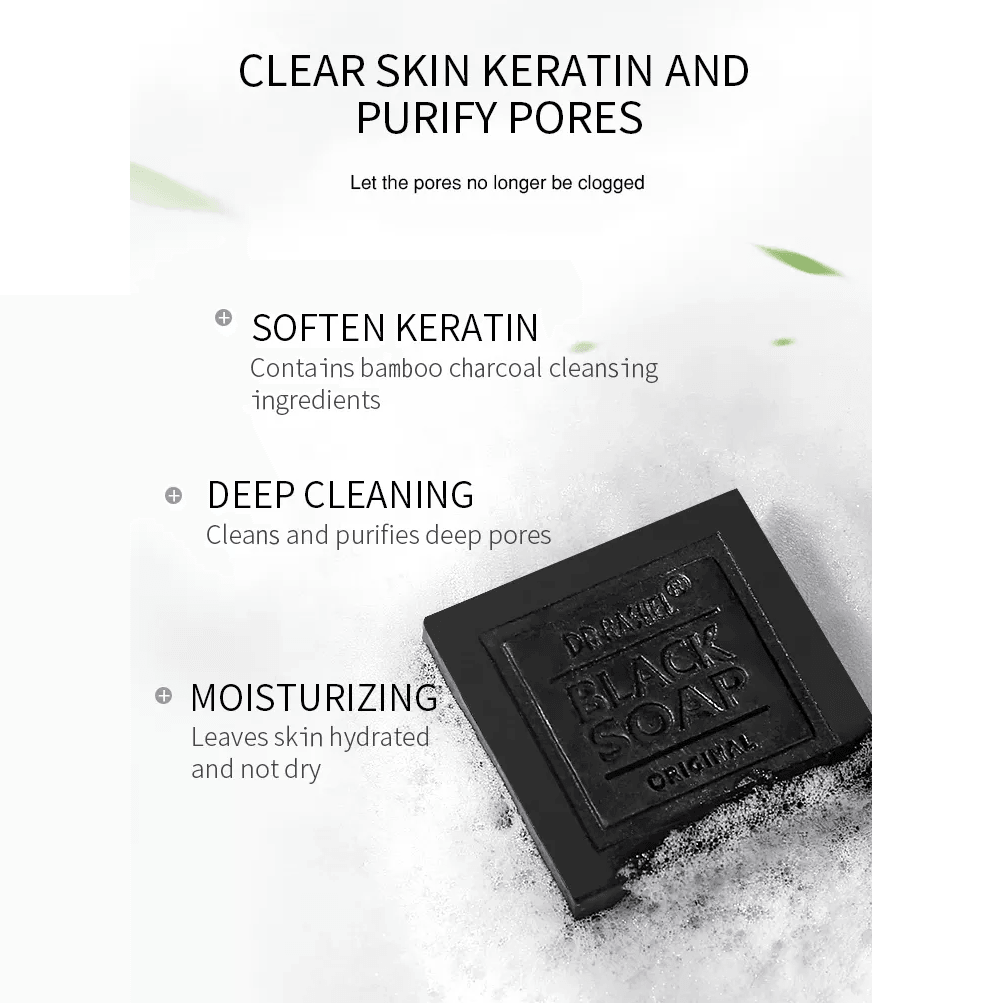 Dr.Rashel Black Soap Collagen & Charcoals Deep Cleansing - 100g