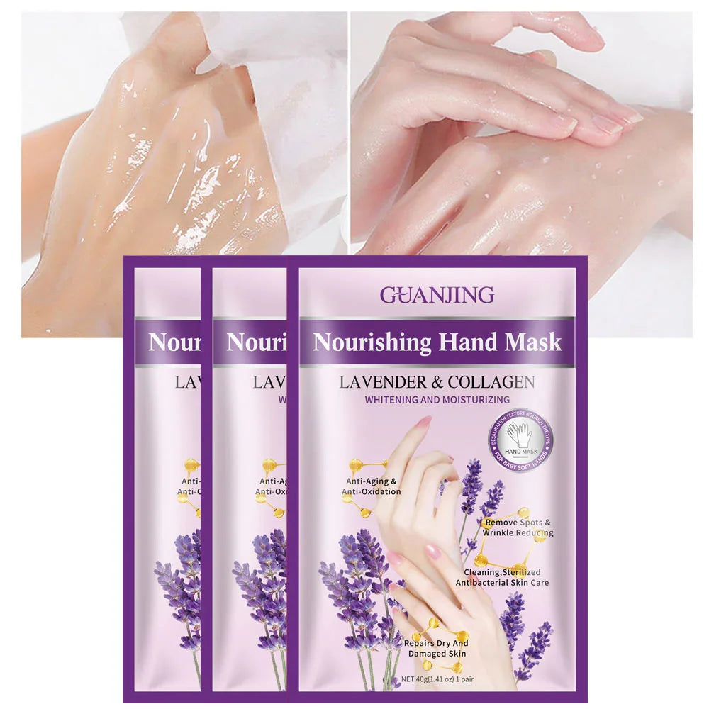 Guanjing Lavender & Collagen Nourishing Hand Mask - 40g (1 Pair)