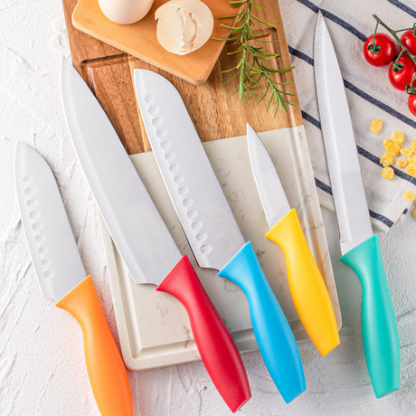 Kitchen Knife Set With Blade Cover - 5 Pcs Set (YHWX04)
