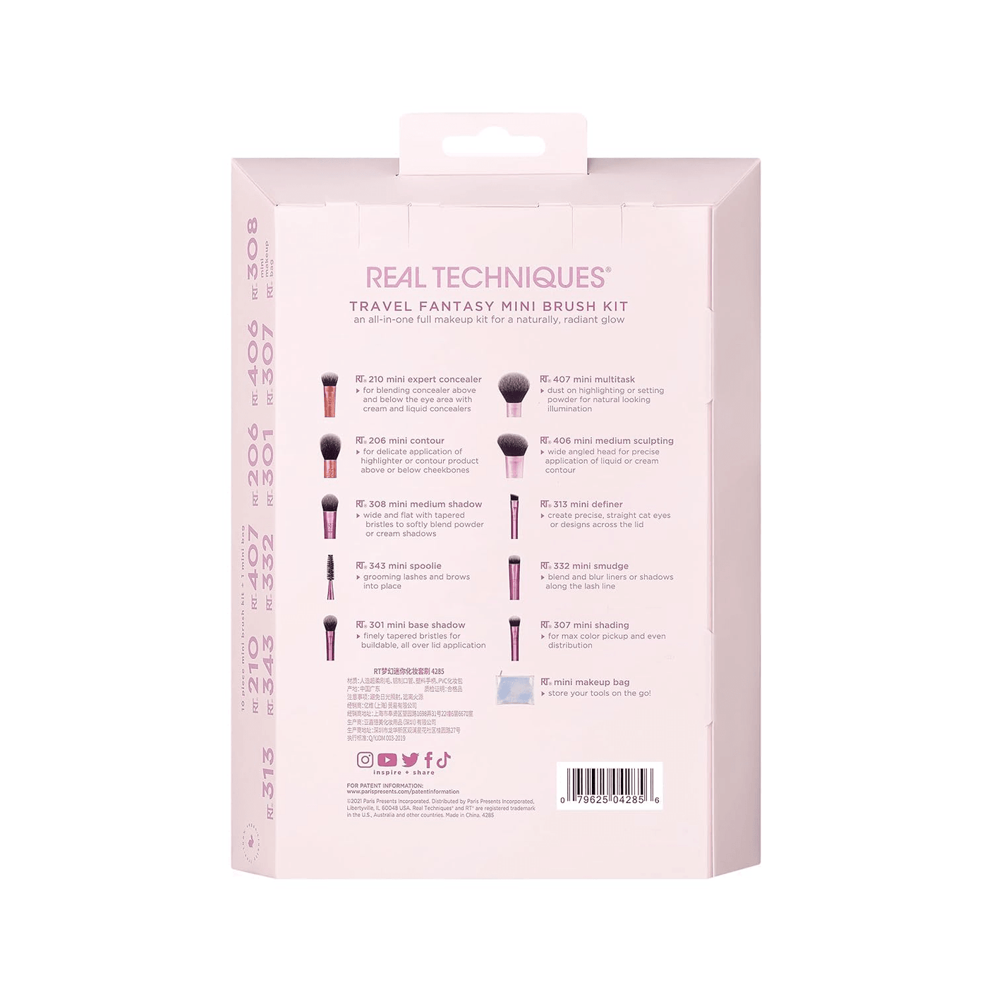 Real Techniques 10-IN-1 Travel Fantasy Mini Brush Kit - 04285