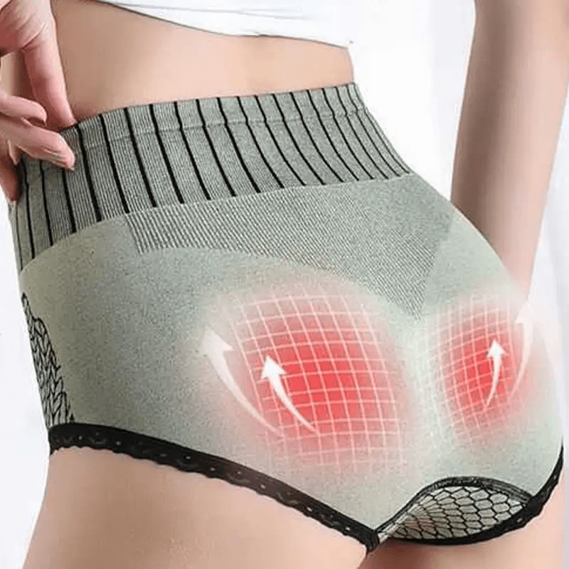 Women's Cotton High Waist Tummy Support Panties - 1695#