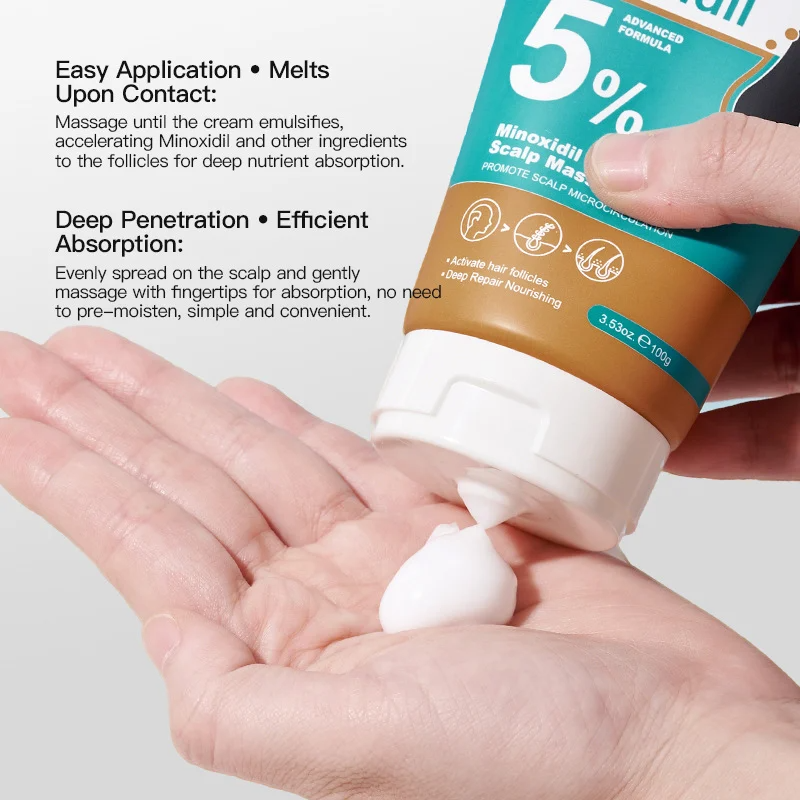 Kormesic 5% Minoxidil & Keratin Scalp Massage Cream - 100g