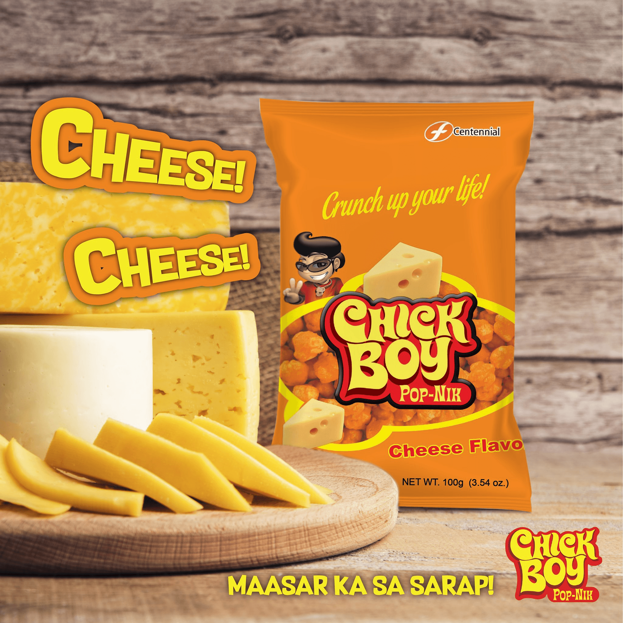 Chick Boy Pop Nik Cheese Flavored Snack 100g