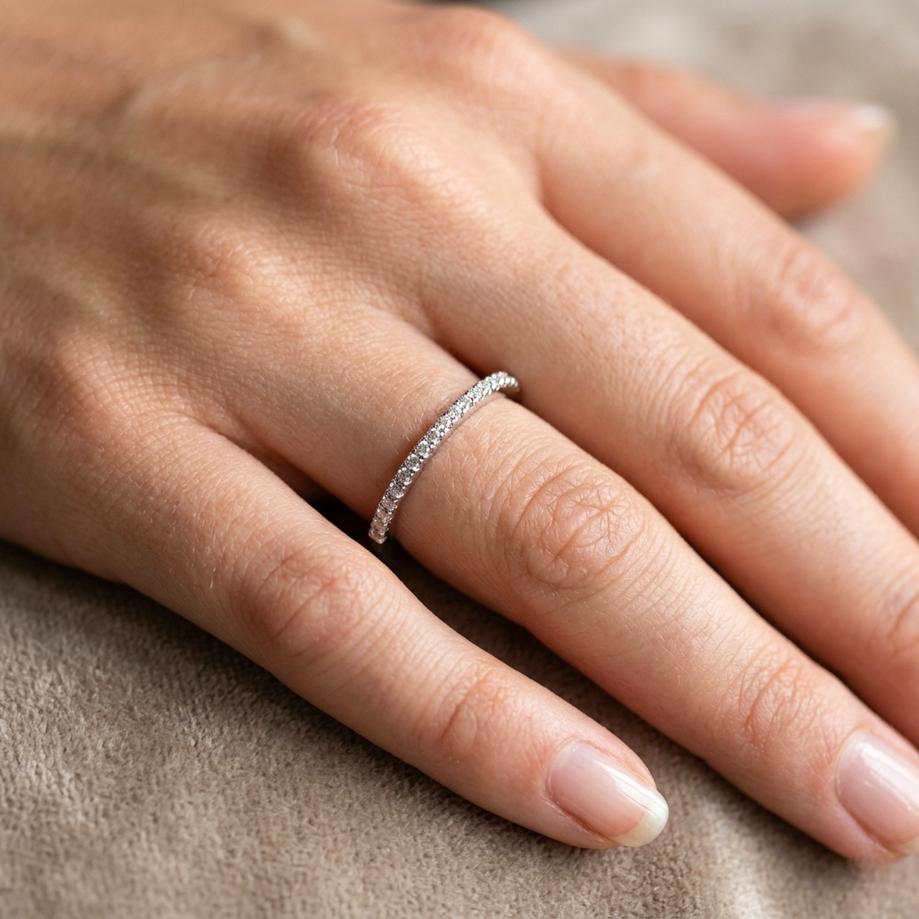 Women's Silver Adjustable Ring #17