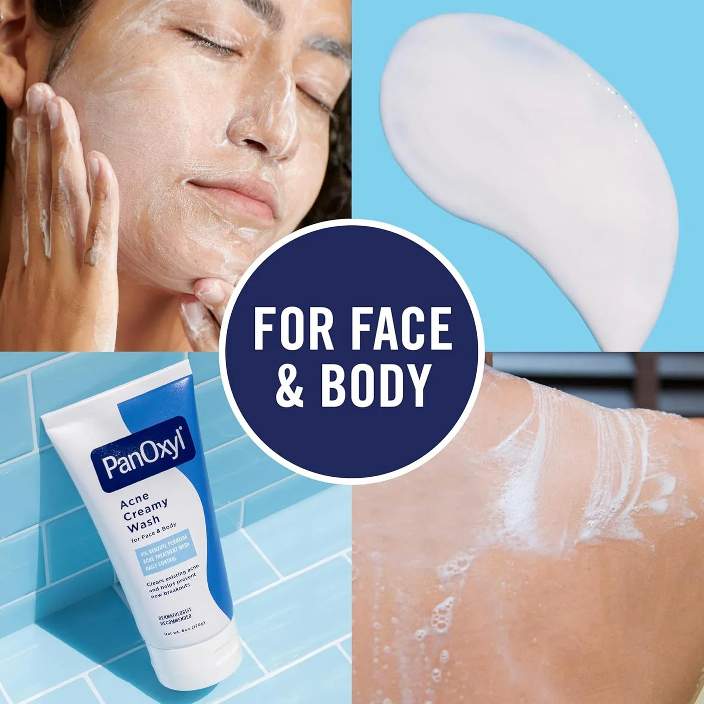 PanOxyl Acne Creamy Wash Benzoyl Peroxide 4% Daily Control - 170g