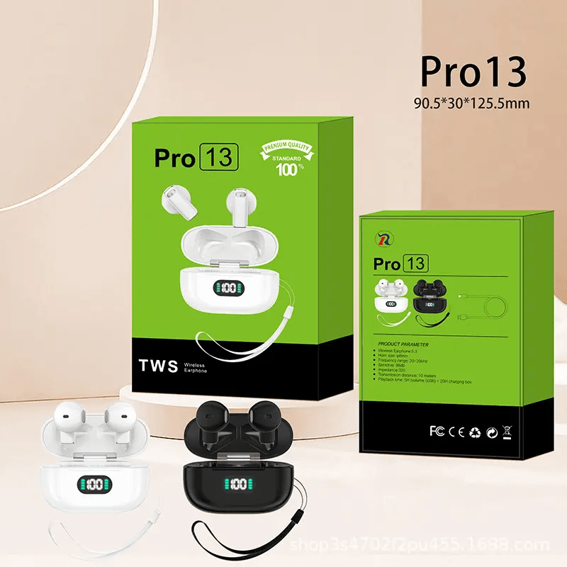 سماعات أذن لاسلكية بمؤشر رقمي - Pro 13