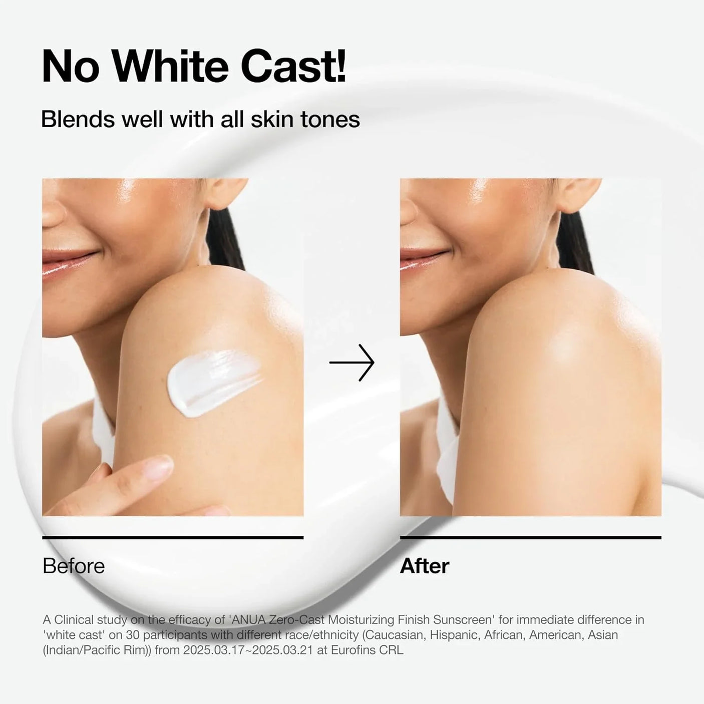Anua Zero-Cast Moisturizing Finish Sunscreen SPF 50+ PA++++ - 50ml