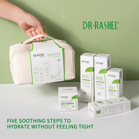 Dr.Rashel Centella & Ceramide Soothing Repair Skin Care Set with Bag