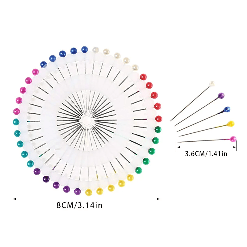 Pearl Head Safety Pins - 120 Pins