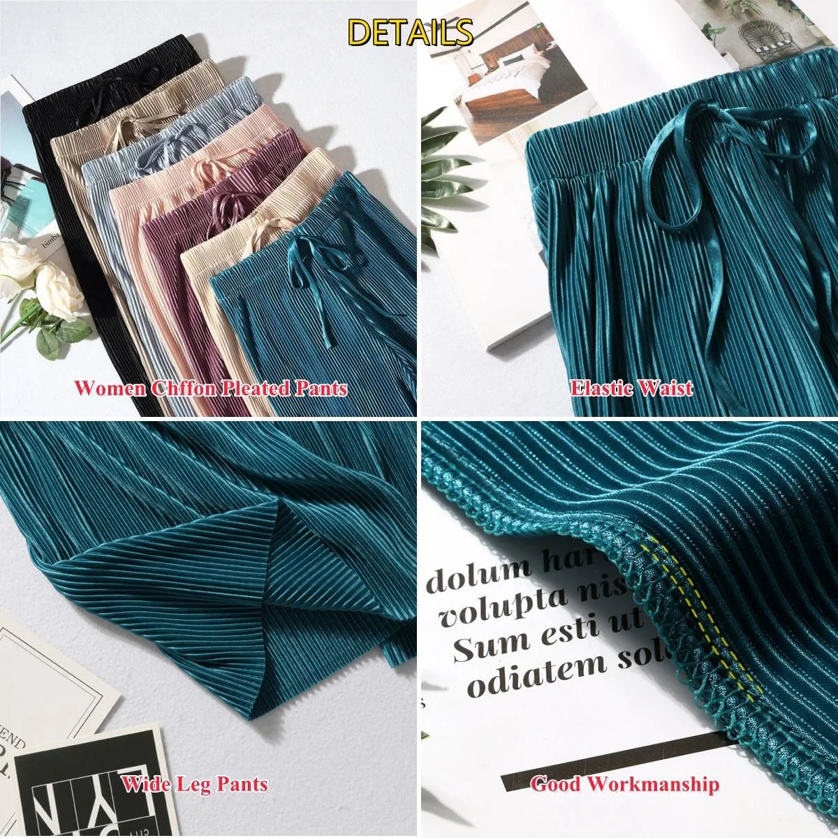 Women Casual Wide Leg Pants FB-028
