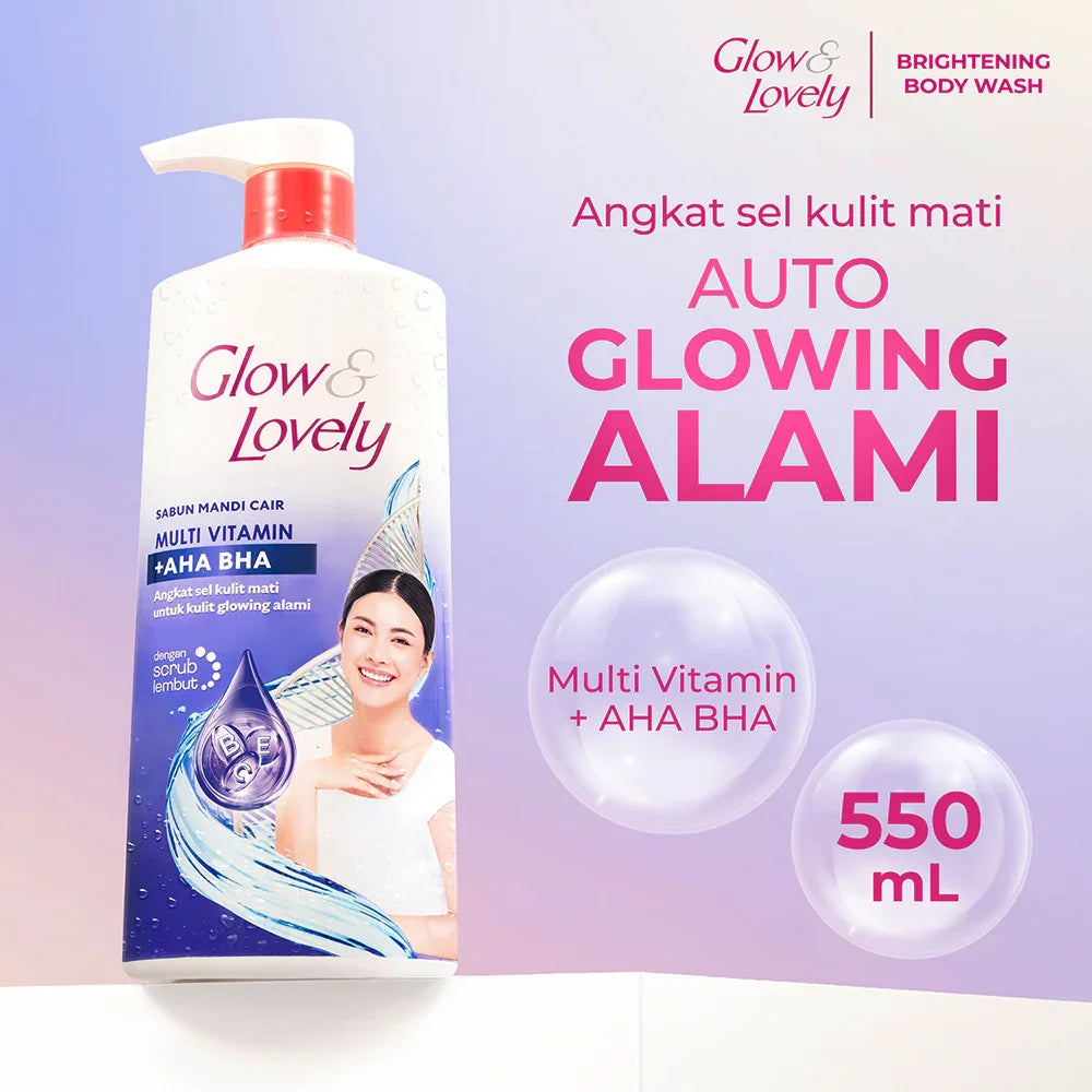 Glow & Lovely Bodywash With Multivitamin + AHA BHA - 550ml