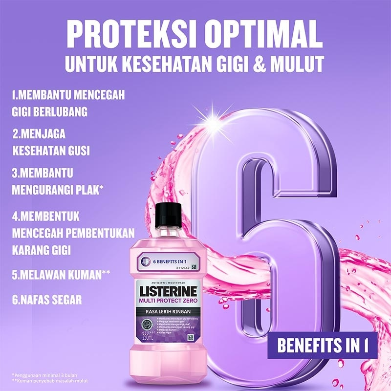 Listerine Multi Protect Zero Mouthwash - 250ml