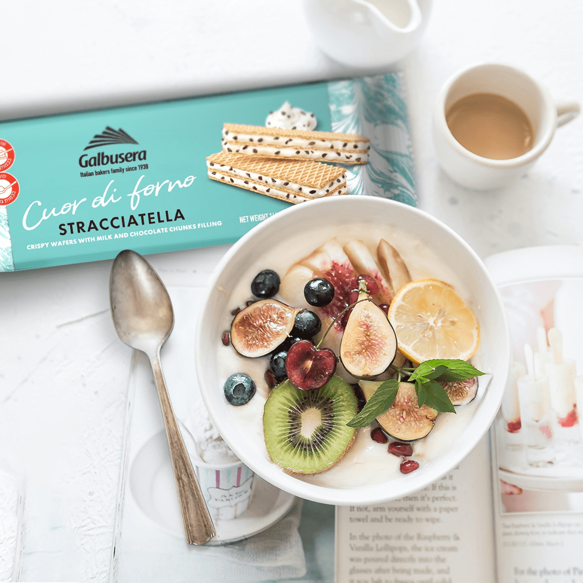 Galbusera Stracciatella Crispy Wafers With Milk - 36g