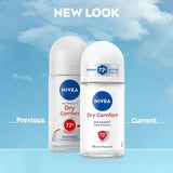 Nivea Dry Comfort Dual Protect 72H Deodorant Roll-On - 50ml