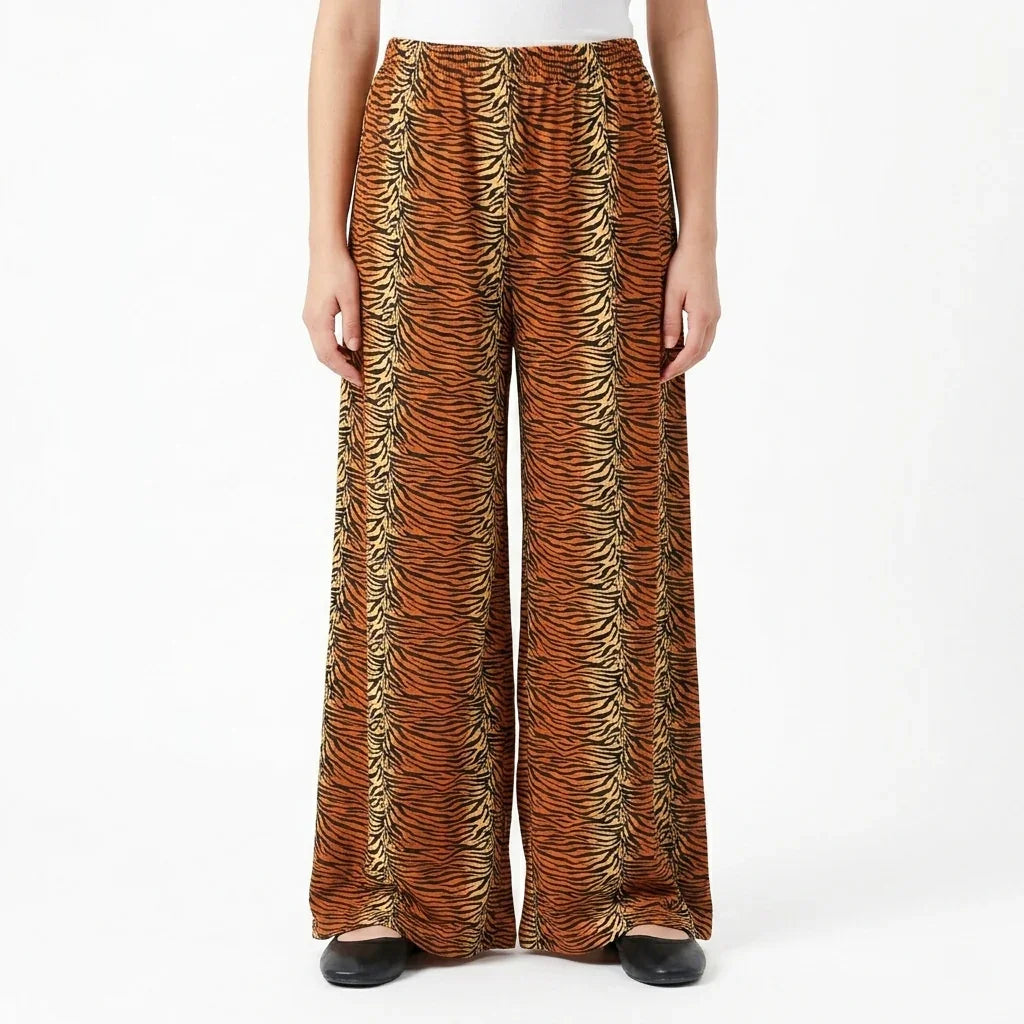 Women's Waisted Wide-Leg Palazzo Pants K-BP-1