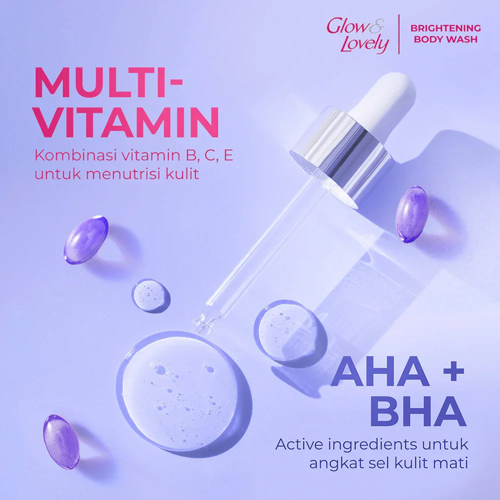 Glow & Lovely Bodywash With Multivitamin + AHA BHA - 550ml