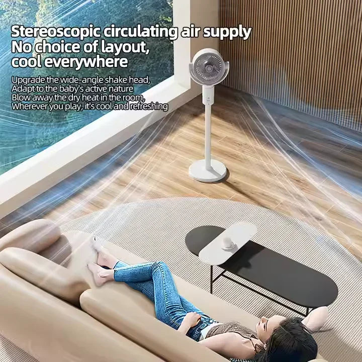 Height Adjustable Air Circulation Fan With Remote Control - F1
