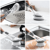 Kitchen Portable Dishwasher Brush With Washing Sponge