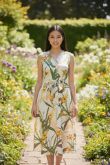 Women's Trendy Tropical Pattern Wrap Dress