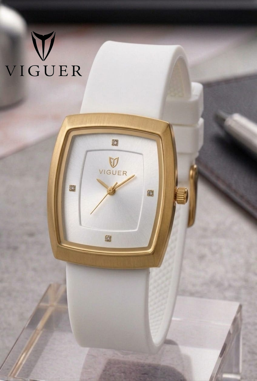 ساعة يد نسائية تناظرية مقاومة للماء من VIGUER - V1335L