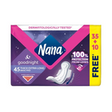 Nana Goodnight Maxi Thick Extra Long Sanitary Pads With Wings - 45s