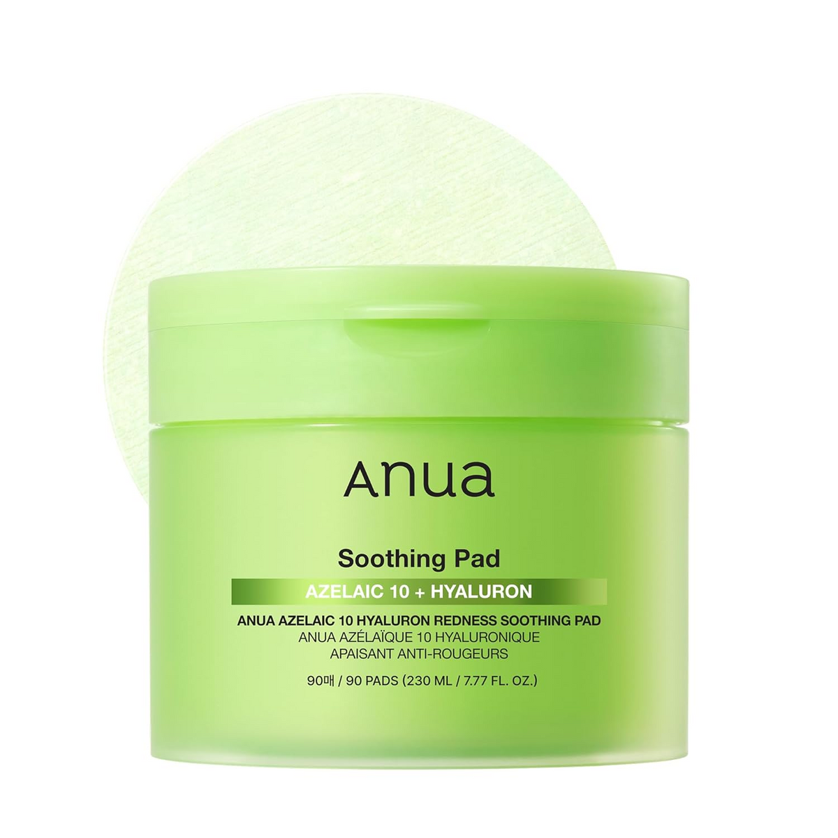 Anua Azelaic 10 Hyaluron Redness Soothing Pad - 90 Pads (230ml)