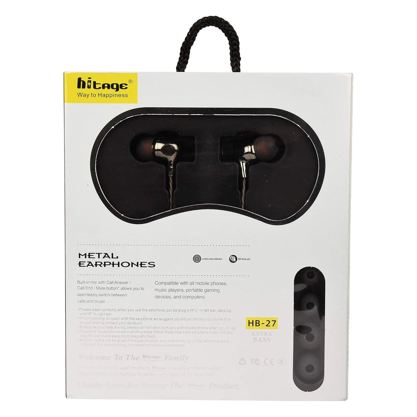 Hitage Extra Bass Wired Headphone HB-27