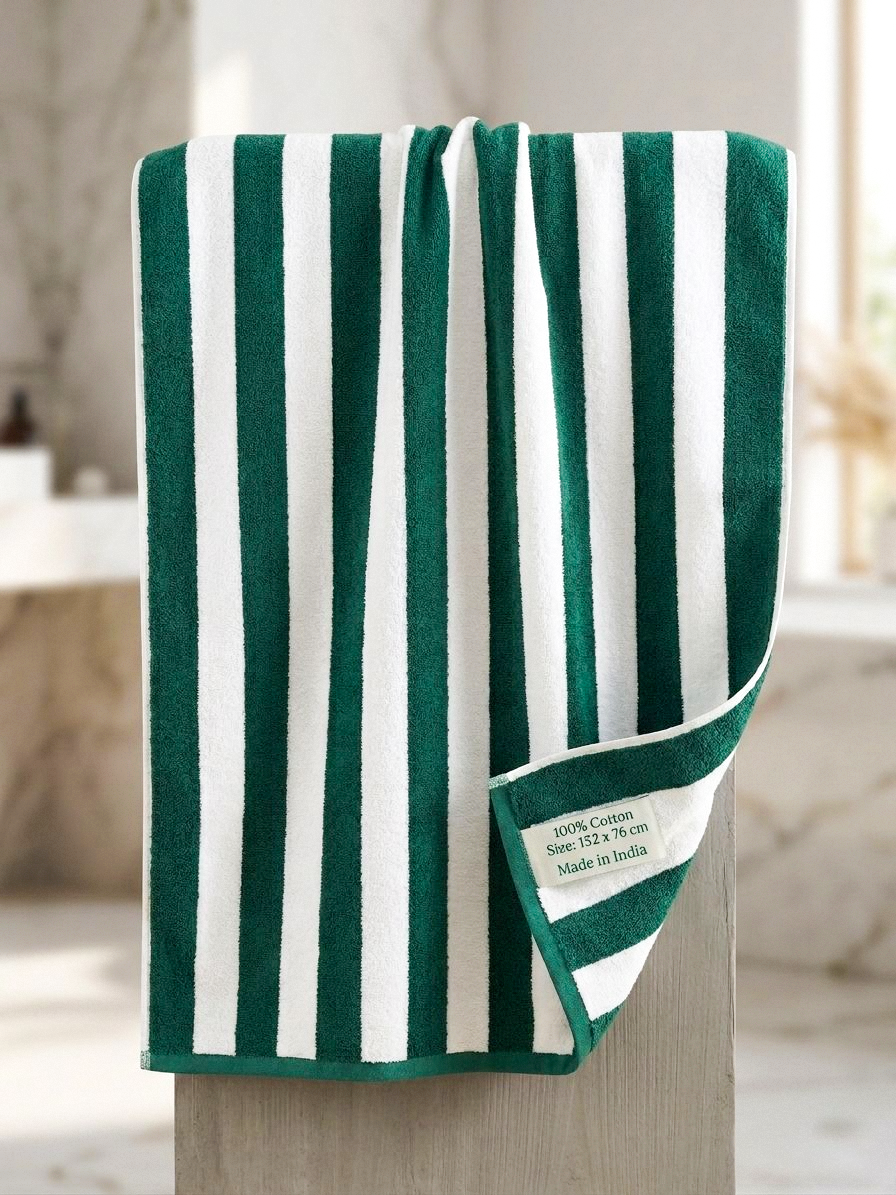 Super Soft 100% Cotton Big Size Bath Towel - 152" × 76" CM