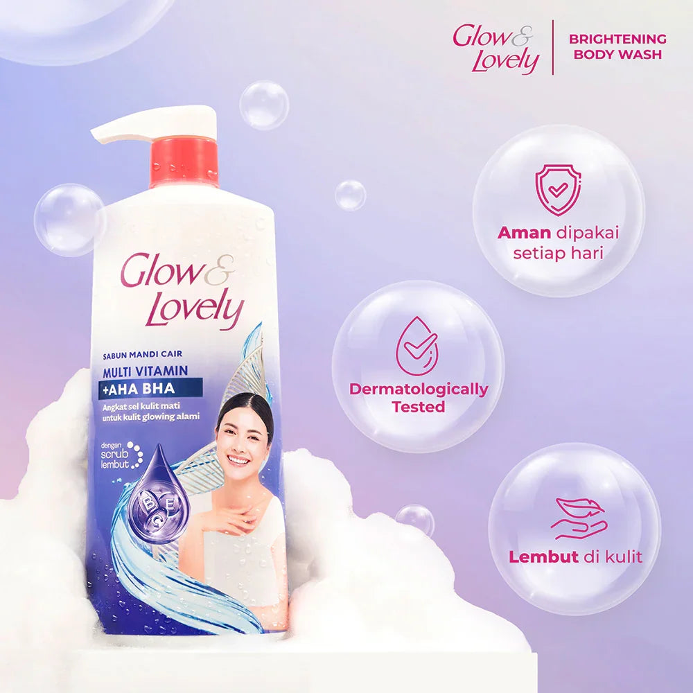 Glow & Lovely Bodywash With Multivitamin + AHA BHA - 550ml
