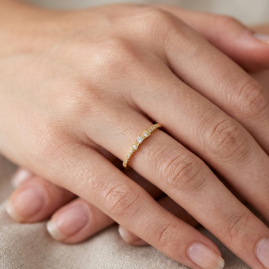 Women's Golden Adjustable Ring #19