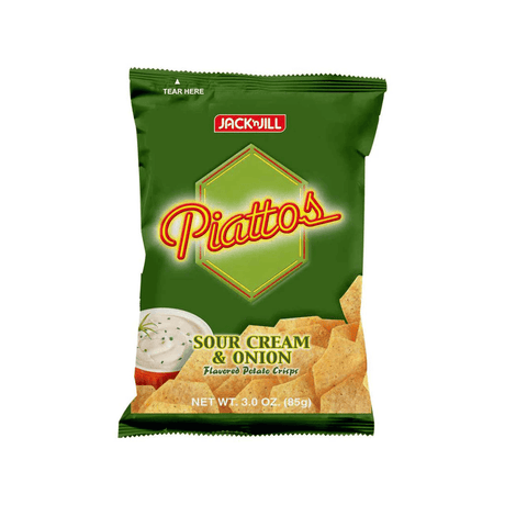Jack 'n Jill Piattos Potato Crisps Sour Cream & Onion - 85g