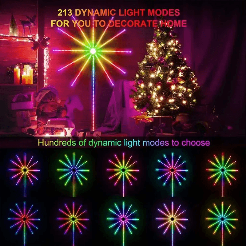 Smart App Control Led RGB Fireworks Light