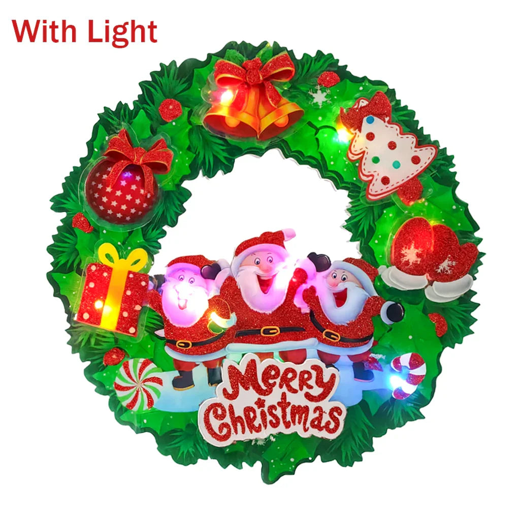Merry Christmas Wall Hanging Ornaments With Light - 4206