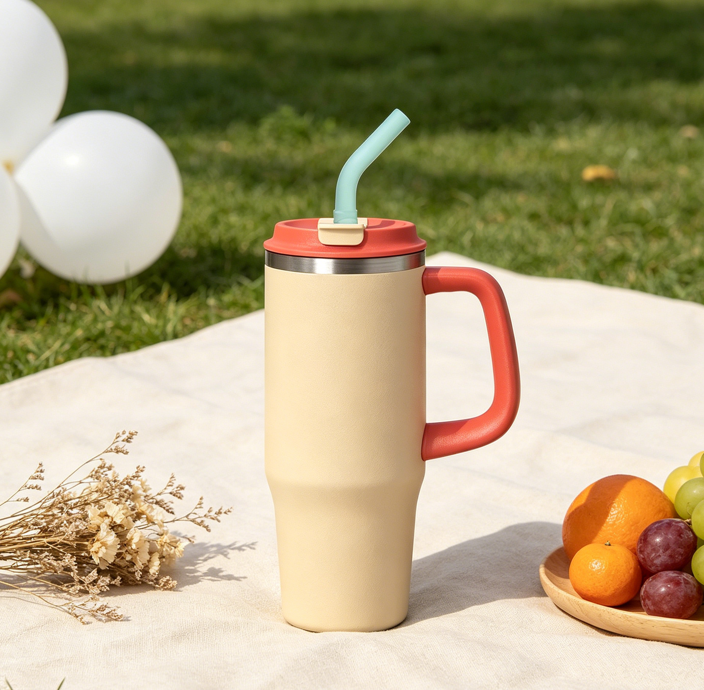 Double Wall Vacuum Insulated Tumbler Sports Mug - Q32B (1000ml)